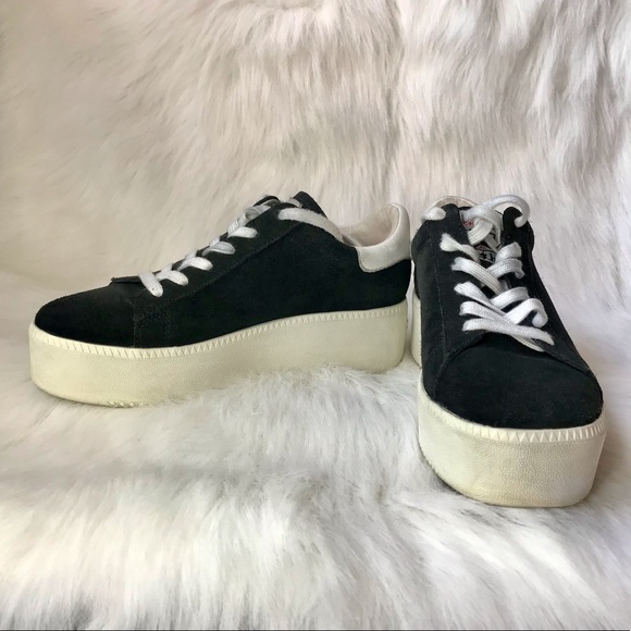 ASH chunky platform leather suede sneakers punk rock funky shoes emo goth cult - Picture 7 of 14